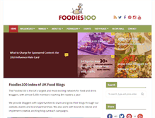 Tablet Screenshot of foodies100.co.uk